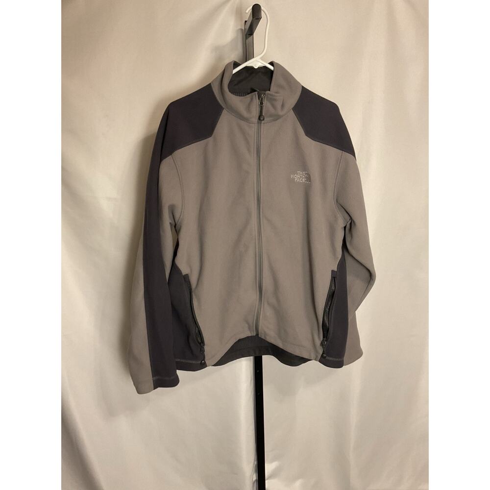 The North Face WindWall Jacket Men’s L Gray Black Full Zip Fleece - Picture 3 of 10
